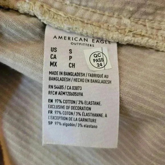 American Eagle Corduroy Beige Jumper, Sz S - Picture 10 of 10
